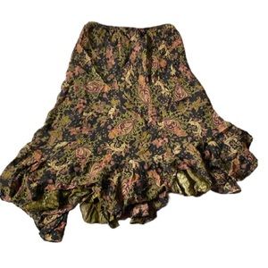 Floral Multi-coloured Midi-Skirt